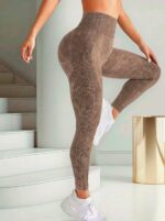 Lycra Leggings Deportivo Push Up – Marrón Ref. 1525 - Imagen 3