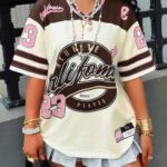 Camiseta Oversize Deportiva Estilo Jersey – Rosa Ref. 2550