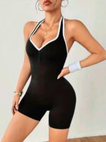 Enterizo Deportivo Corto Push Up  – Negro Ref. 5480 - Imagen 2