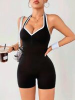 Enterizo Deportivo Corto Push Up  – Negro Ref. 5480 - Imagen 3