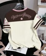 Camiseta Oversize Deportiva Estilo Jersey – Marrón Ref. 2570 - Imagen 2