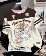 Camiseta Oversize Deportiva Estilo Jersey – Marrón Ref. 2570