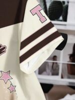 Camiseta Oversize Deportiva Estilo Jersey – Marrón Ref. 2570 - Imagen 3