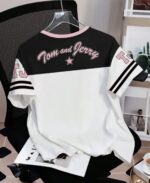 Camiseta Oversize Deportiva Estilo Jersey – Negro Ref. 2570 - Imagen 2