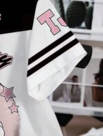 Camiseta Oversize Deportiva Estilo Jersey – Negro Ref. 2570 - Imagen 4