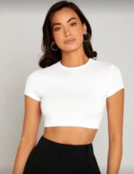 Crop Top Deportivo Manga Corta – Blanco Ref. 2485 - Imagen 5