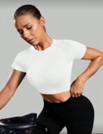 Crop Top Deportivo Manga Corta – Blanco Ref. 2485 - Imagen 6