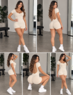 Enterizo Deportivo Push Up Seamless - Beige Ref. 5295 - Imagen 7
