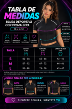 Camiseta Deportiva Fit Con Cremallera Frontal - Uva Ref. 2590 - Imagen 7