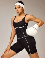 Enterizo Deportivo Corto Push Up – Negro Ref. 5485 - Imagen 4