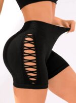 Biker Short Deportivo Push Up Con Detalles Laterales – Negro Ref. 4175 - Imagen 3