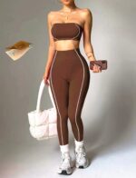 Conjunto Deportivo Power Curve Push Up – Marrón Ref. 5490