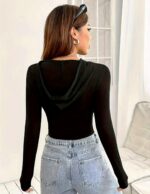 Chaqueta Deportiva Casual Con Capota – Negro Ref. 6175 - Imagen 5