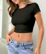 Crop Top Deportivo Manga Corta - Negro Ref. 2485 - Imagen 4