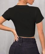 Crop Top Deportivo Manga Corta - Negro Ref. 2485 - Imagen 3