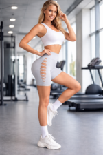 Biker Short Deportivo Push Up Con Detalles Laterales - Gris Ref. 4175