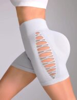 Biker Short Deportivo Push Up Con Detalles Laterales - Gris Ref. 4175 - Imagen 4