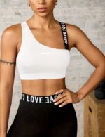 Crop Top Deportivo Con Tiras Cruzadas Estampado - Blanco Ref. 2415 - Imagen 4