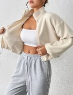 Chaqueta Lana Corta Con Cremallera - Albaricoque Ref. 6180 - Imagen 6