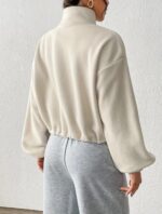 Chaqueta Lana Corta Con Cremallera - Albaricoque Ref. 6180 - Imagen 4