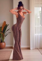 Enterizo Deportivo Push Up Animal Print - Marrón Ref. 5510 - Imagen 3