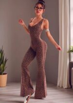 Enterizo Deportivo Push Up Animal Print - Marrón Ref. 5510 - Imagen 2