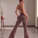 Enterizo Deportivo Push Up Animal Print - Marrón Ref. 5510