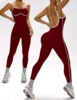 Enterizo Deportivo Push Up Seamless - Vino Ref. 5465 - Imagen 4