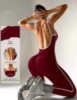 Enterizo Deportivo Push Up Seamless - Vino Ref. 5465 - Imagen 2