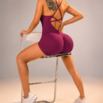 Enterizo Deportivo Seamless Push Up - Vino Ref. 5515