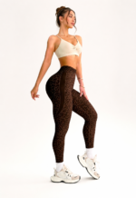 Leggings Deportivo Tiro Bajo Push Up - Marrón Ref. 1560 - Imagen 4