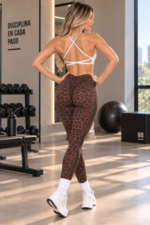 Leggings Deportivo Tiro Bajo Push Up - Marrón Ref. 1560 - Imagen 4