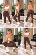 Leggings Deportivo Tiro Bajo Push Up - Marrón Ref. 1560 - Imagen 6