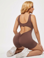 Enterizo Deportivo Transpirable Push Up Tiro en V - Marrón Ref. 5215 - Imagen 3