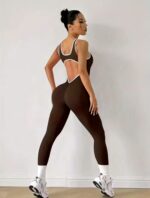 Enterizo Deportivo Push Up Tiro Bajo - Marrón Ref. 5310 - Imagen 3