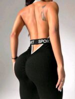 Enterizo Deportivo V-Shape Push Up Sculpt - Negro Ref 5535 - Imagen 5