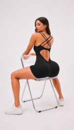 Enterizo Deportivo Push Up Seamless - Negro Ref. 5540