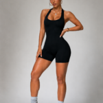 Enterizo Seamless Push Up Tiro Bajo Sculpt - Negro Ref. 5560