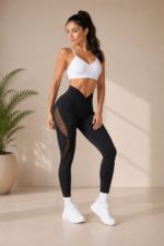 Leggings Deportivo Push Up Malla Sculpt - Negro Ref. 1565 - Imagen 6