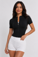 Chaqueta Deportiva SculptFit Manga Corta - Negro Ref. 6195 - Imagen 3