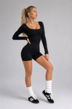 Enterizo Deportivo Seamless Push Up Manga Larga - Negro Ref. 5556 - Imagen 6