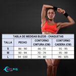 Chaqueta Deportiva Lycrada Delgada con Cremallera - Negro ref. 6200 - Imagen 7