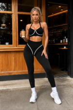 Set Seamless Deportivo – Top Removible + Leggings Tiro Alto Ref. 5575 - Imagen 5