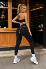 Set Seamless Deportivo – Top Removible + Leggings Tiro Alto Ref. 5575 - Imagen 4