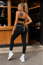 Set Seamless Deportivo – Top Removible + Leggings Tiro Alto Ref. 5575 - Imagen 6