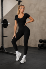 Enterizo Deportivo Push Up Espalda Descubierta - Negro Ref. 5500 - Imagen 2