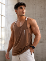 Camiseta Deportiva Athletic Tank Top - Marrón Ref. 3015 - Imagen 2