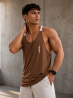 Camiseta Deportiva Athletic Tank Top - Marrón Ref. 3015
