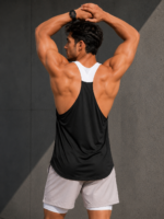 Camiseta Deportiva Athletic Tank Top – Negro Ref. 3015 - Imagen 2