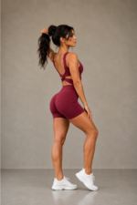 Enterizo Deportivo Push Up Espalda Cruzada - Borgoña Ref. 5585 - Imagen 3